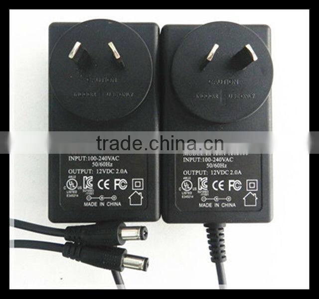 12v 2a dve switching adapter AU input pass SAA.GS from Shenzhen manufacturer