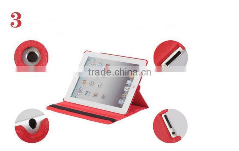 For ipad mini Leather Case/for ipad cover skin stand case smart cover 360 degree rotating leather case for ipad mini