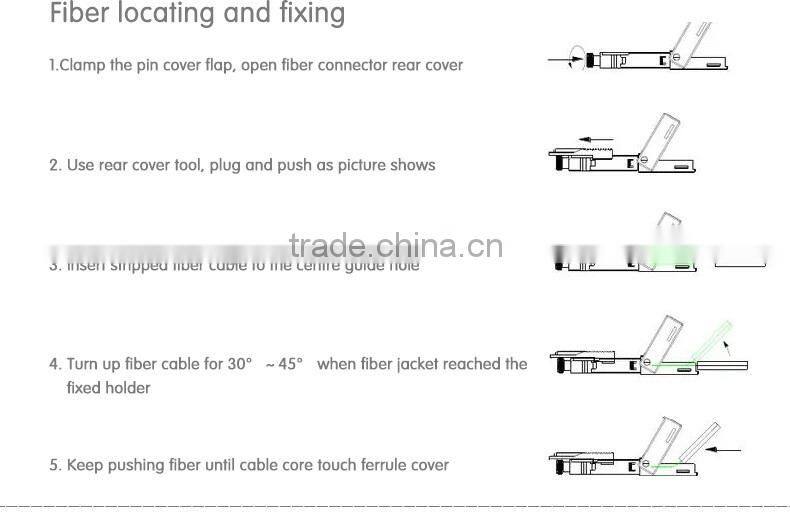 SC APC fiber optic fast connector/quick assembly connector/field assembly connector