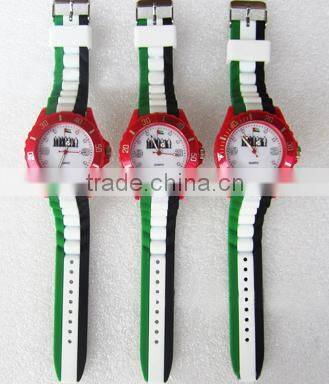 Silicone Slap Strap Wrist Watch With Silicone Watchstrap