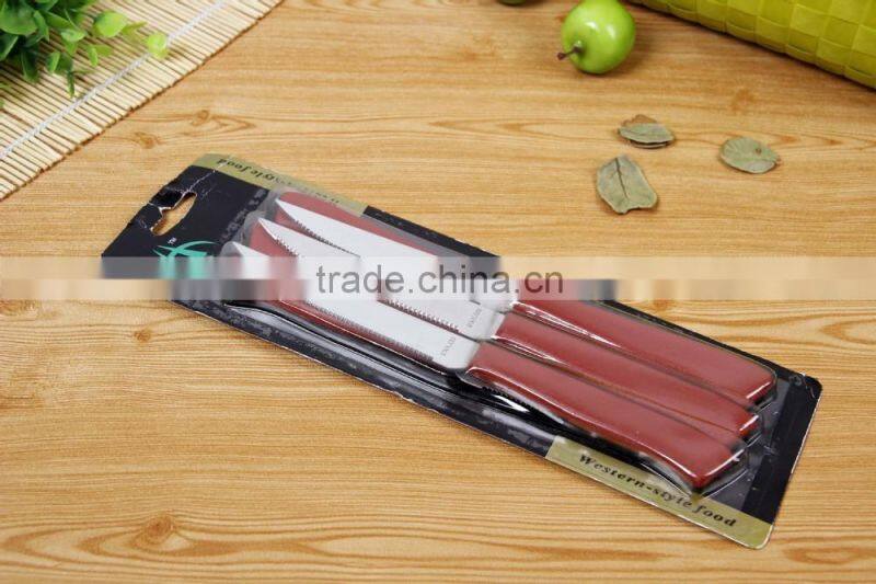 For Promotion Plastic Handle Serrated Steak Knife