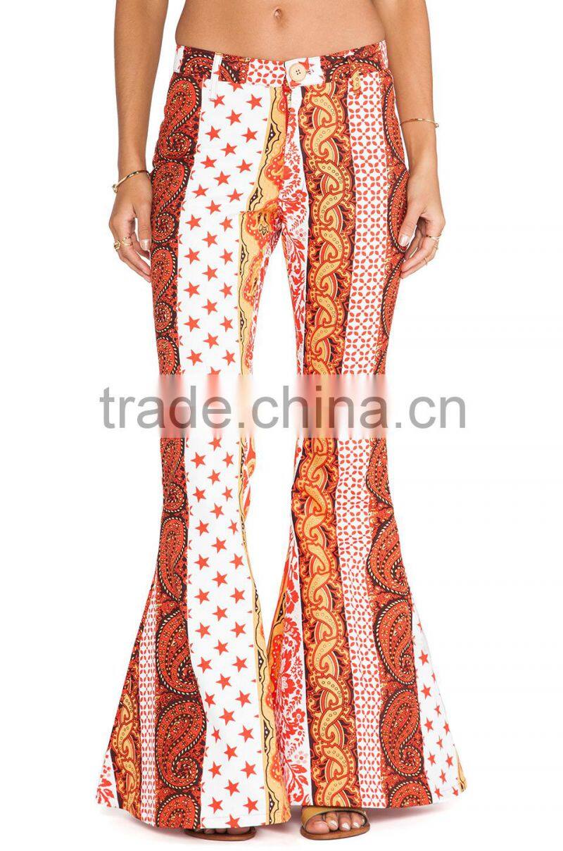 women long pants new design pants bell shaped long pants