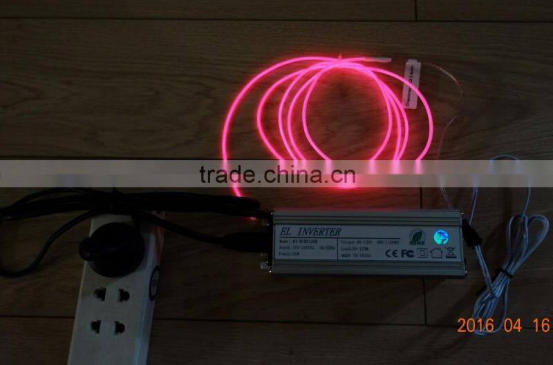 AC110V-240V 90M-120M INVERTER High luminance"Polar light 3"2.6mm Orange EL WIRE