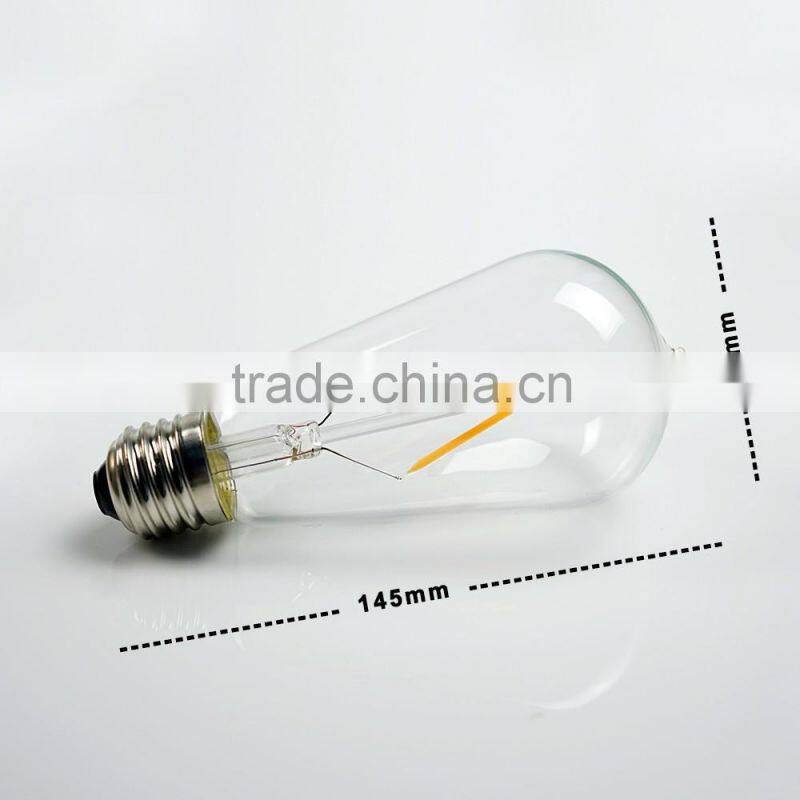 clear Chinese vintage retro ST64 E26E27 energy saving chandelier 1w 2w Edison led lights led bulb
