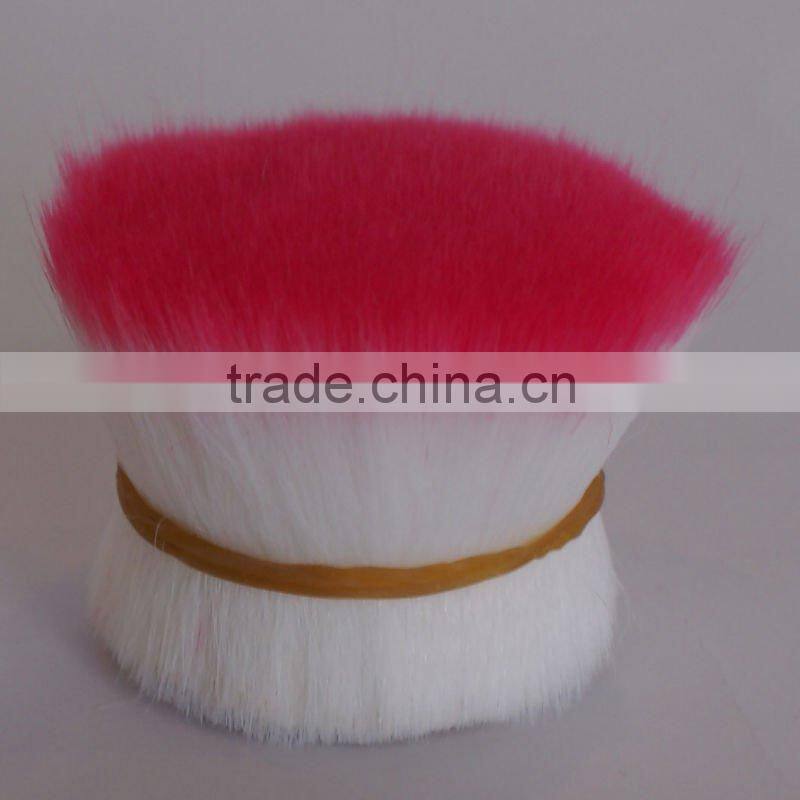 synthetic hair of different colors,used for makeup brushes