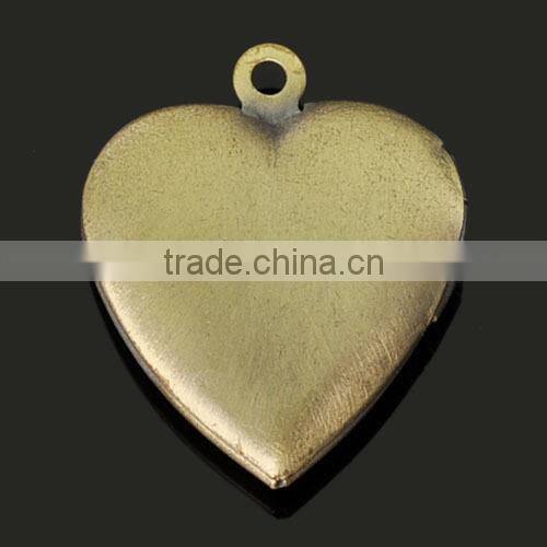 Wholesale Antique Bronze Flower Locket Pendant Jewelry