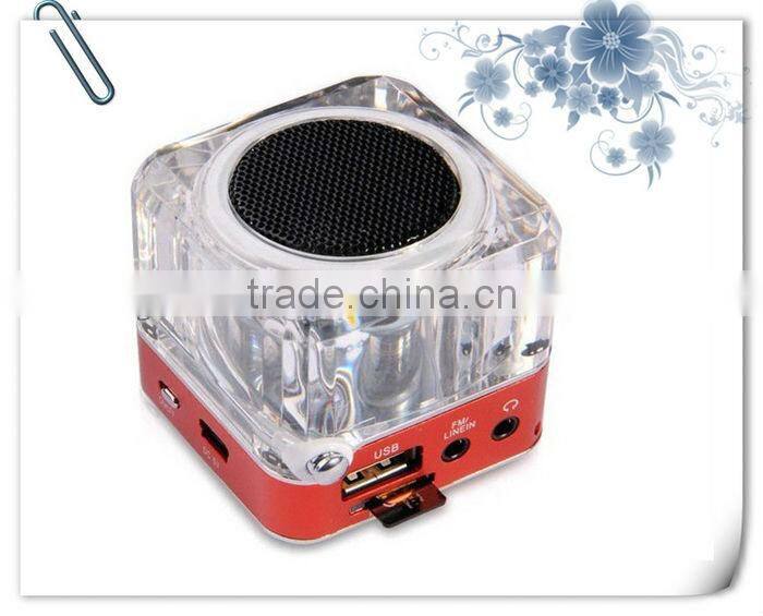 mini speaker Support TF/U disk/MP3 format/ FM radio FM Radio with double antenna in stock