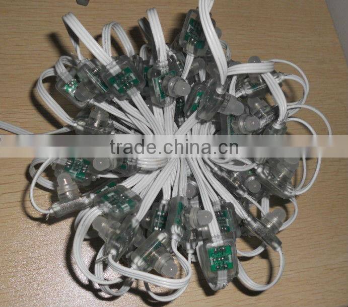DC5V input WS2811 pixel node,50pcs a string,injection molding type;with all WHITE wire