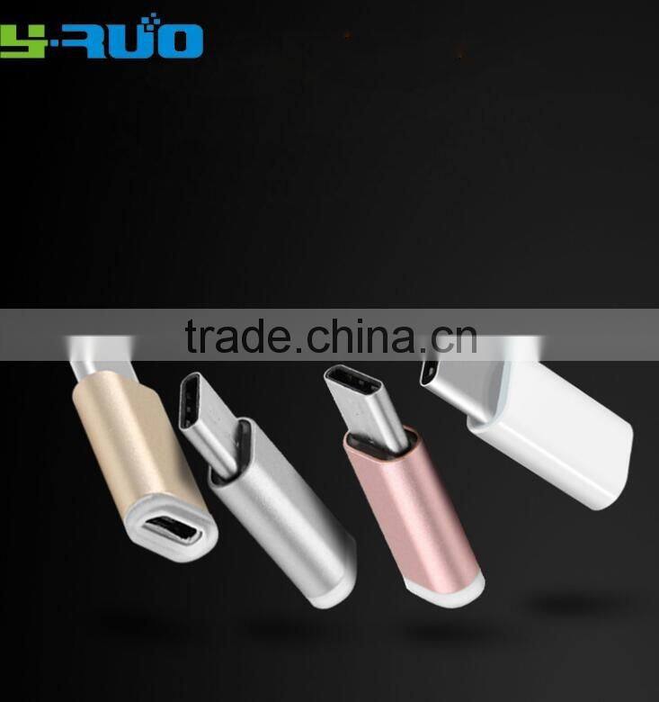 USB-C to Micro USB Adapter Convert Connector for Nexus 5X, 6P, OnePlus 2, with 56k Resistor; Meet USB 3.1 Type C standard