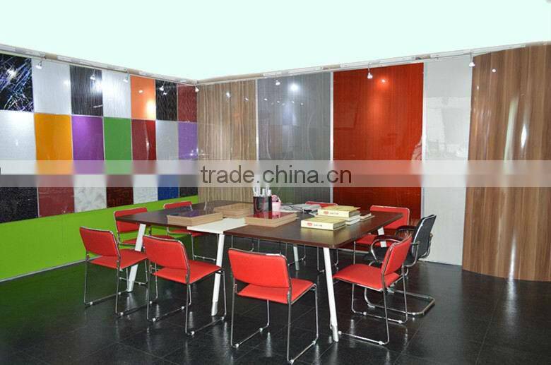 2014 high glossy UV wood grain design MDF for kitchen