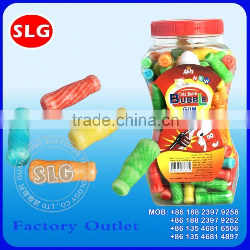 2.5g sweet cola bottle shape bubble gum