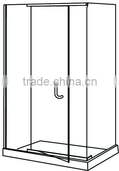 Square New product Square shape casement door shower enclosure with frame hot sale