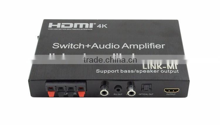 LINK-MI LM-MH31 4K2K HDMI Converter Switcher 3X1 with Audio Amplifier Support PIP and MHL function