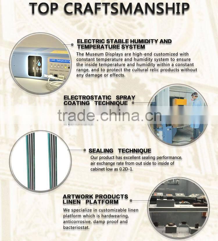 New Design Wooden Museum Glass Display Showcase