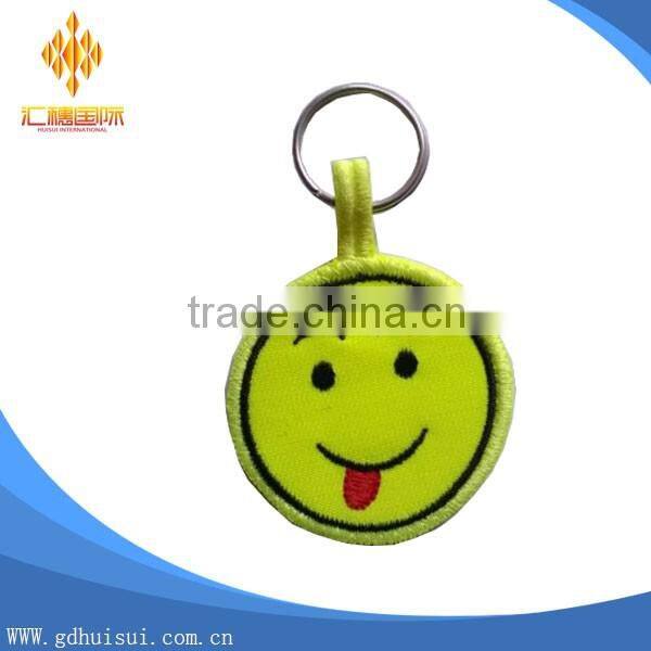 Factory direct customized cheapest embroidery cute beer key chain