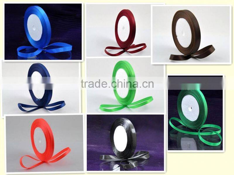 Cheap 100% polyester Satin gold and silver metallic ribbon