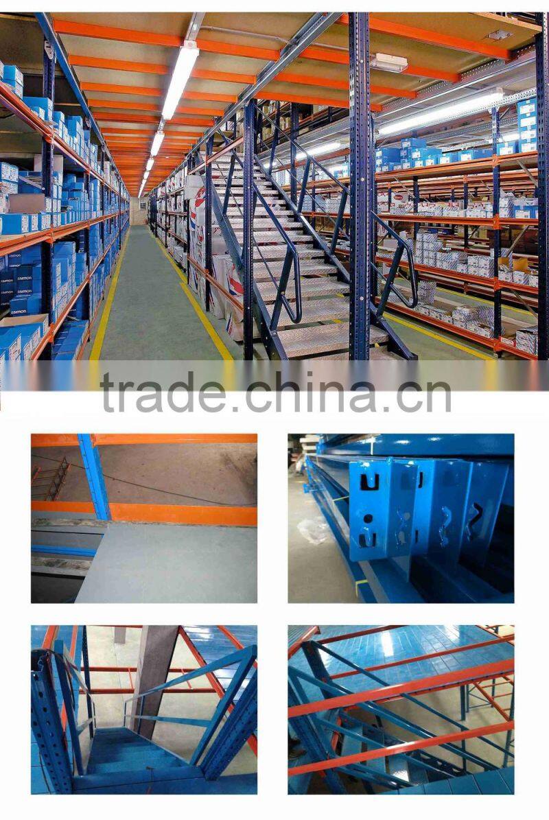multi tire warehouse storage mezzanine rack platform system