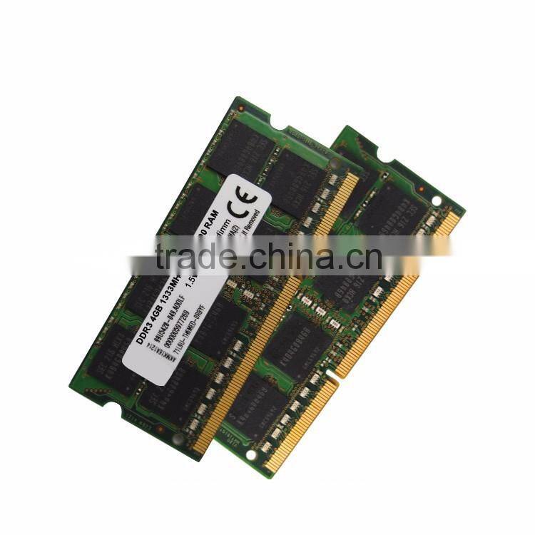 Lifetime warranty 256mb*8 ddr3 4gb 1333 non ecc ram for laptop