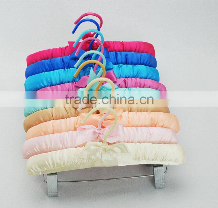 Candy Color Satin Padded Pants/Skirt Hanger with Clips for Children