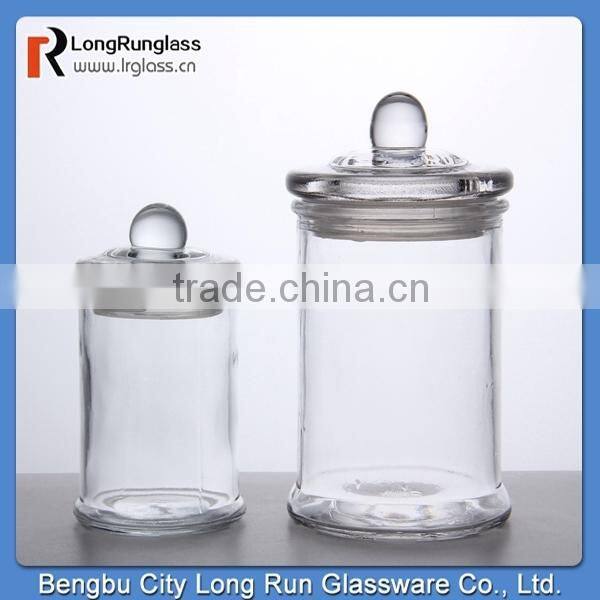 LongRun Factory manufacturing clear glass jar with glass lid