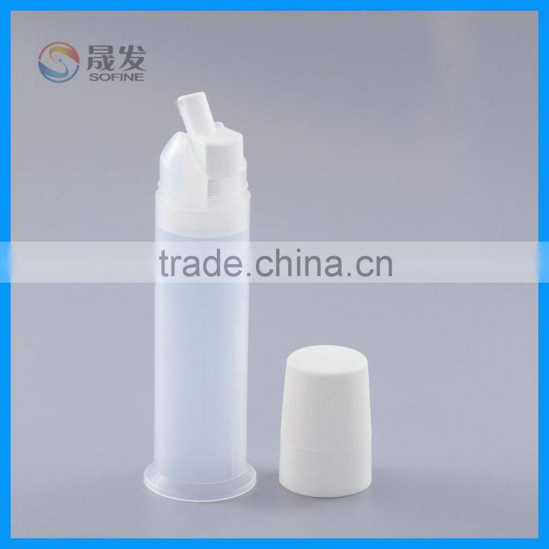 100g Empty plastic airless pump toothpaste bottle