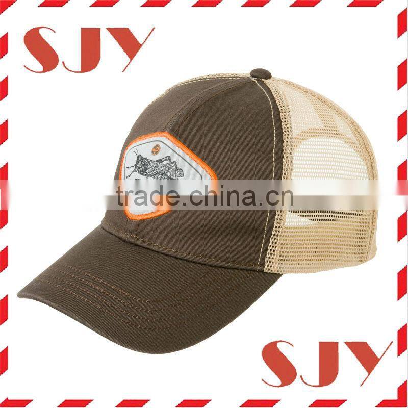 Your brand embroidery patch trucker mesh camouflage hunting cap