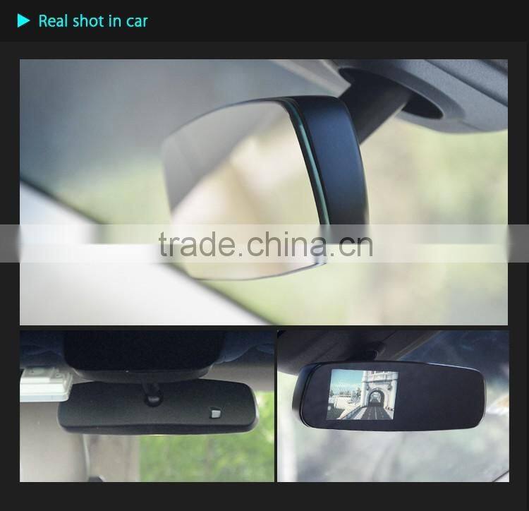 4.3 inch frameless mirror link synchronize the informations of your smart phone, reverse camera
