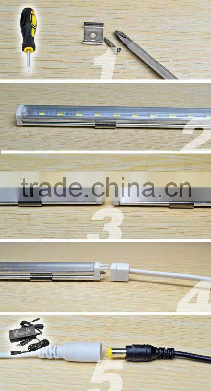 rigid led strip light dc12V 60leds/m 1m/pc White smd5050 IP20 frosty PC cover led rigid strip