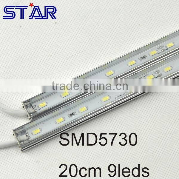 5730 Waterproof Aluminum Aquarium LED Rigid Bar Strip Warm White Color DC12V 20led 2.7w IP67 drip glue waterproof for underwater