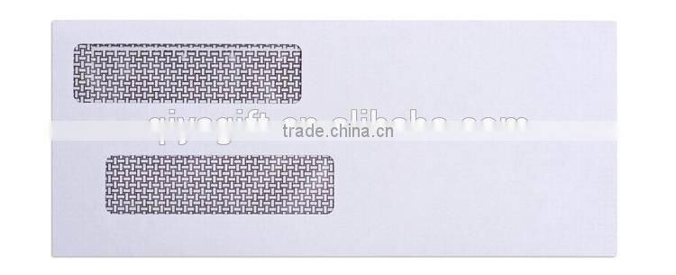 Custom adhesive peel and seal business double window envelopes