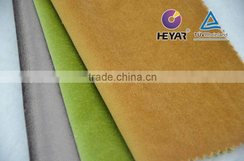 yellowish-brown solid dyeing 100% cotton flocked velvet fabric