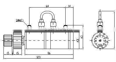 0-100dB in 1dB stepsDC-4.3GHz 2 Wattes RF Manual Step Attenuator