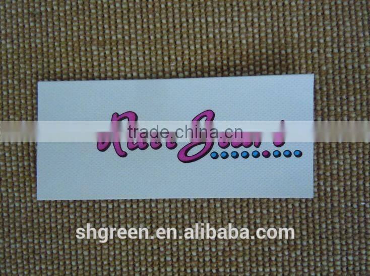 Fashion collection trousers taffeta printed labels