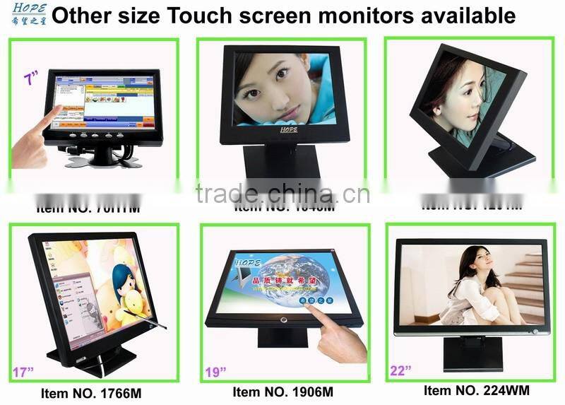 High Sale VGA/USB/DVI Input 15" Open Frame Touch Screen LCD Monitor
