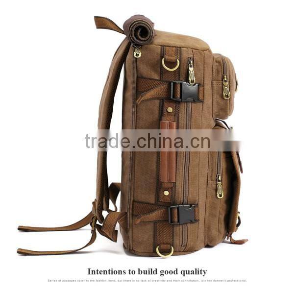 Kaukko wholesale canvas brown travel duffel bag for sale FH05