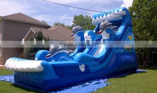Hola giant dolphin inlfatable water slide for sale