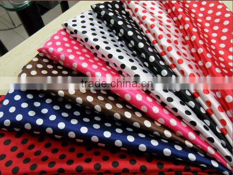 Wu jiang wholesale 100% polyester printed satin fabric for underwear, nighty,lining,etc