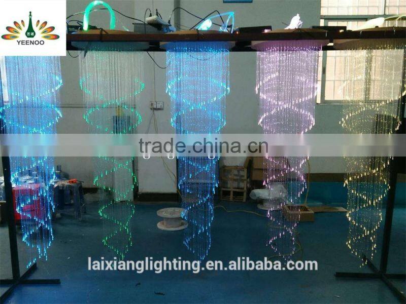 0.5m fiber spiral chandelier with mutilcolor change IR/RF remote controller