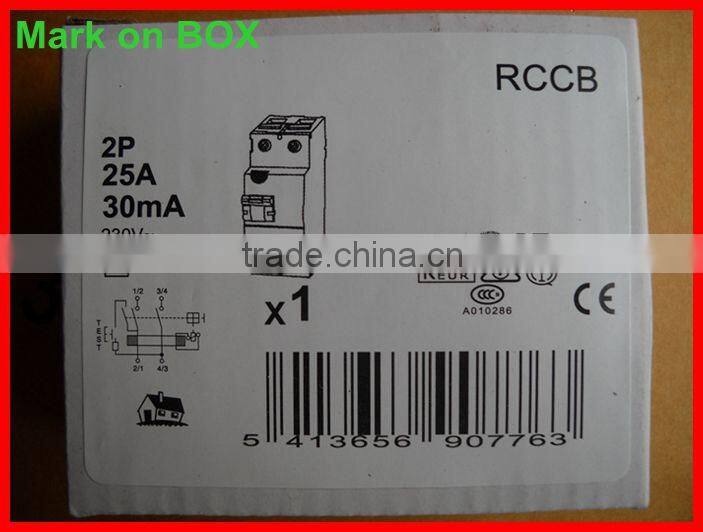 2P,50A GE newest type DCG Residual Current Circuit Breaker