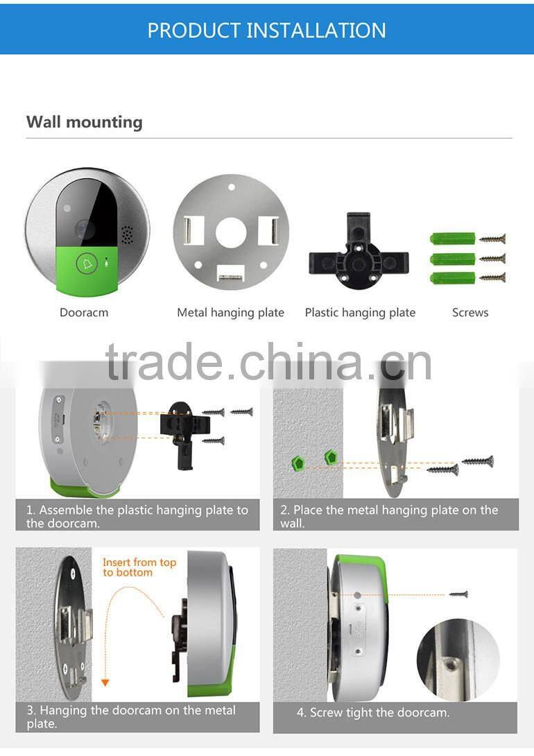 2016 ip wifi camera door bell visual on mobile