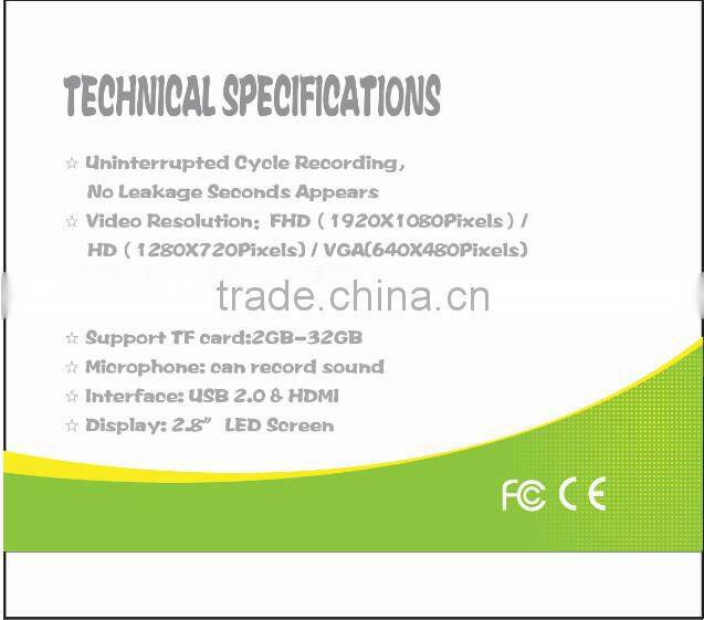 Factory Price high quality FHD 1080P Portable car black box video recorder car dvr