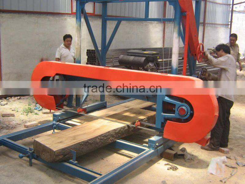 sh27 horizontal portable wood band sawmill with diesel engine