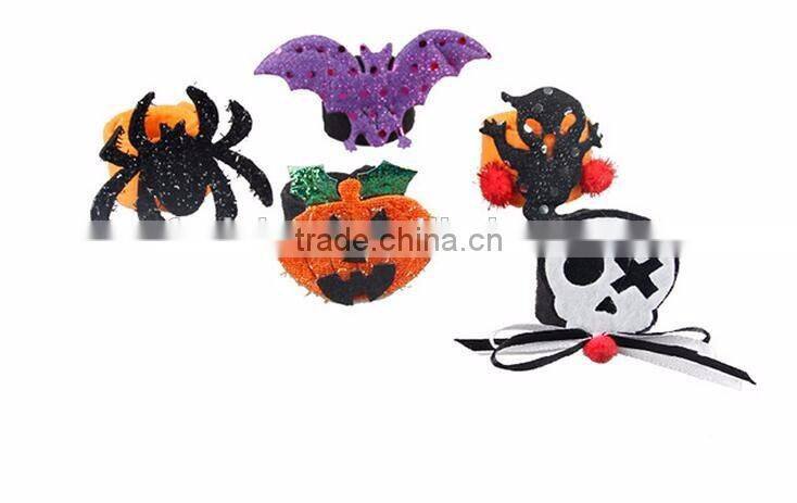 Shrapnel + Flannel San Wristband with Bat Pumpkin Ghost for Halloween Party School Kids Gift