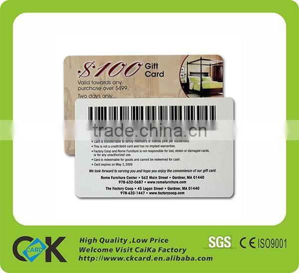 Direct sale loyalty member gift card ticket free sample
