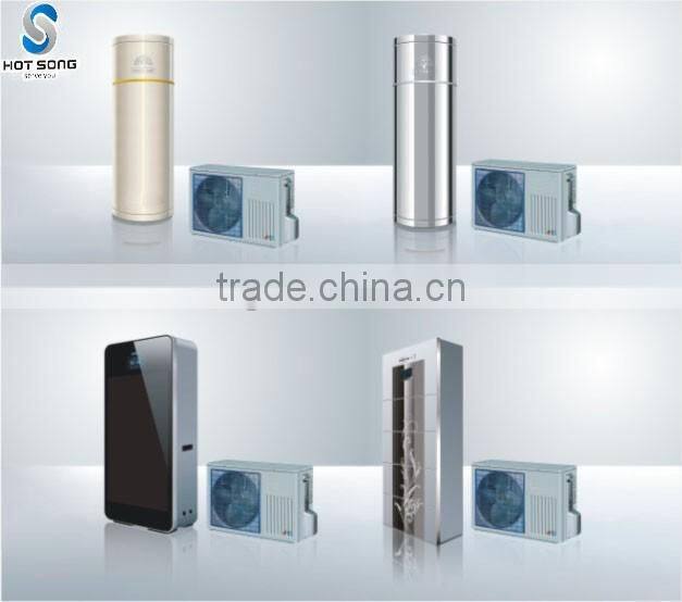 residential bathroom mini split air source r410a heat pump 3.4kw water heater 100L