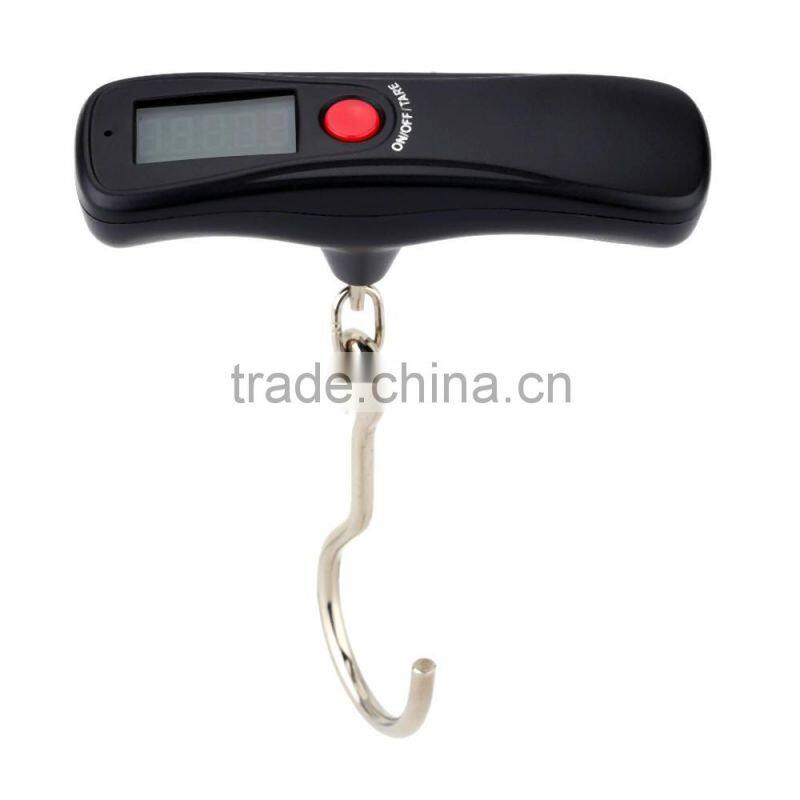 50kg/10g Portable Electric Scale LCD Digital Scale Hanging Luggage Weighting Scale Precision Weight Balance with Blue Backlight