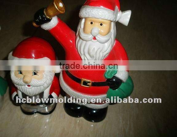 OEM Blow Molding plastic Cartoon figures statue Father Christmas Huizhou factory