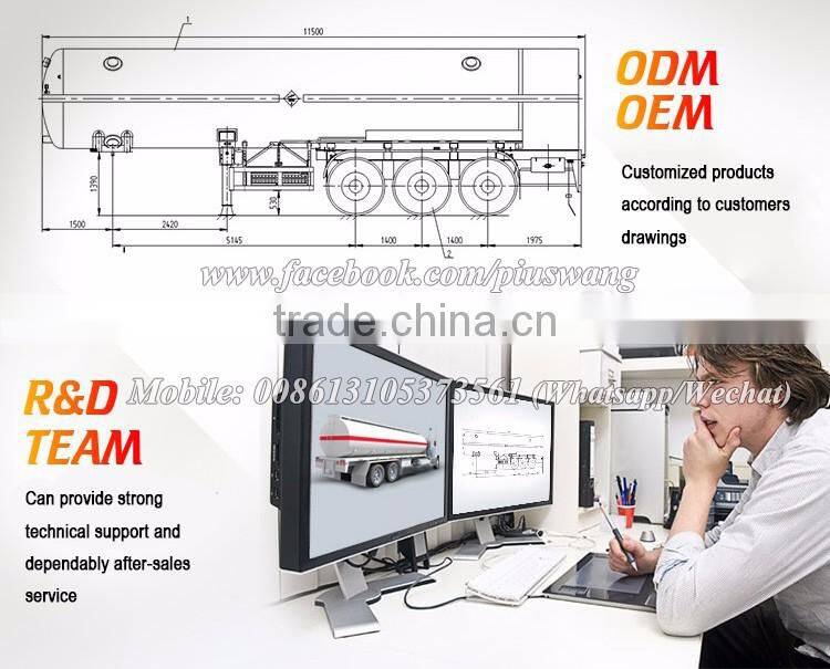Good quality bulk cement carrier V type aluminum tanker trailer