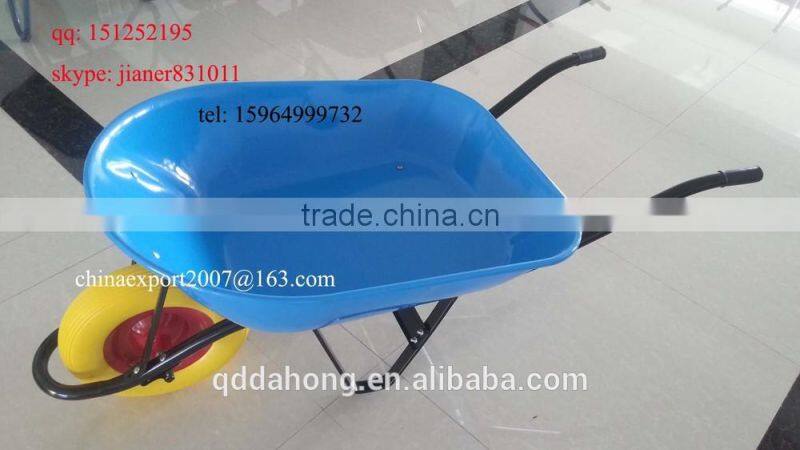 Steel Industrial Wheelbarrow with PU/Foam Wheel 4.00-8 for South America Market