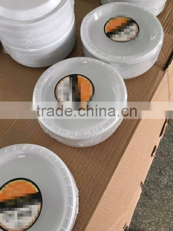 7" inch disposable PS colorful plastic plates party tray